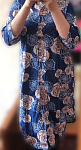 Платье-халат "Натали" Синий арт.к3259с